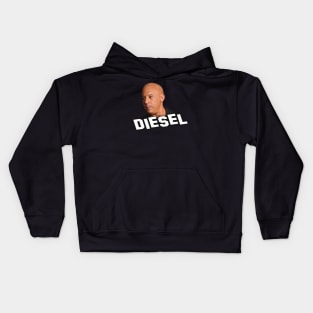 Vin Diesel - Inscription Diesel - Digital art #9 Kids Hoodie